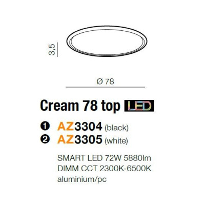 Plafon Cream SMART 78 AZ3304- AZzardo