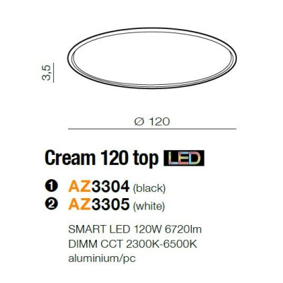 Plafon Cream SMART 120 AZ3536- AZzardo