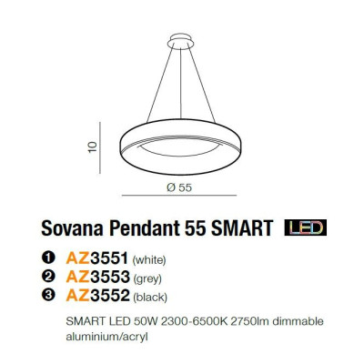 Lampa wisząca Sovana 55 SMART AZ3551- AZzardo